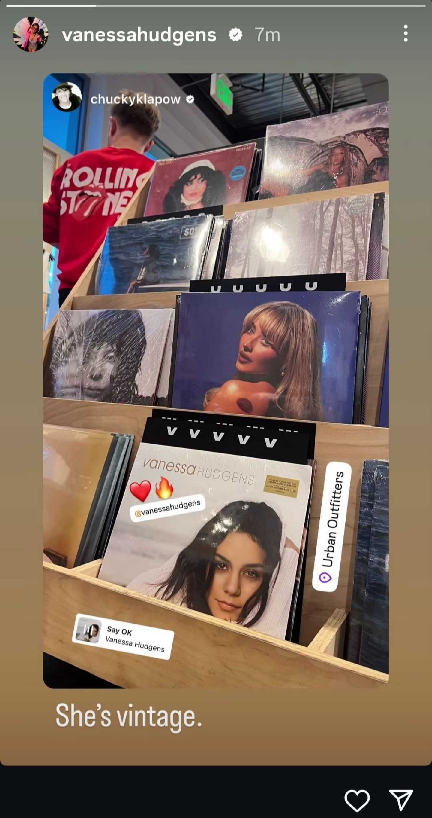 V. Hudgens Instagram Story